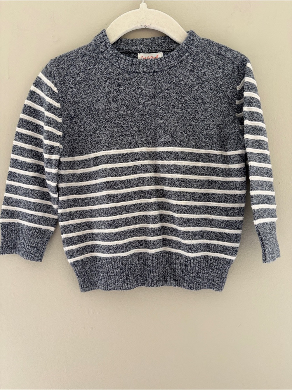 Cat & Jack Gray and White Sweater 18M